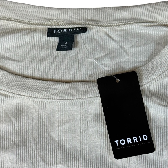 NWT Torrid Woman's Holiday Party Gold Sequin Long Sleeve Top Champagne Sz 4 - Picture 2 of 4